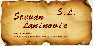 Stevan Laninović vizit kartica